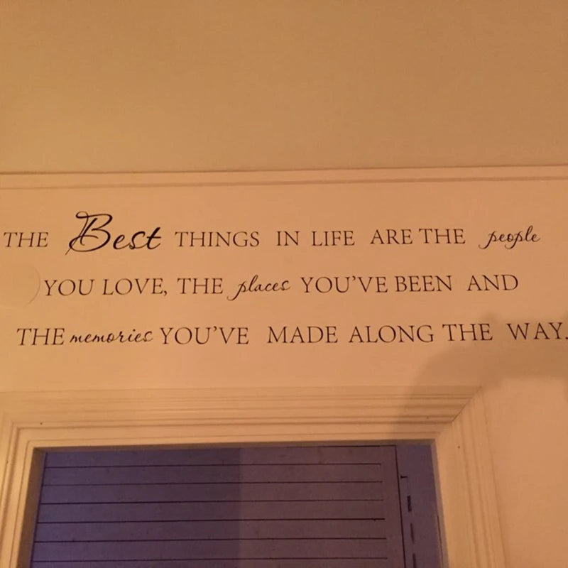 The Best Things In Life Vinyl wall decals ~ Love Memories Wall Quote Home Art Vinyl Decal Sticker ,Free shipping large size new