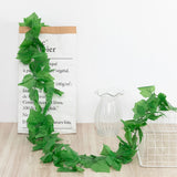 2Pcs 210cm Artificial Grape Leaf Rattan Green Decorative Leaves Realistic Ivy Vine For Home Wedding Decor Fake Plastic Plants