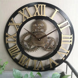 Creative retro wall clock fashion wall clock decorative gear wall clock living room wall clock