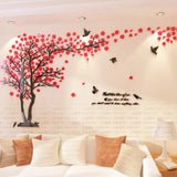 Big size Lovers Tree Acrylic Wall Stickers for Living room TV Sofa  Wall 3D art Decoration Accessories Home decor