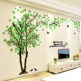 Big size Lovers Tree Acrylic Wall Stickers for Living room TV Sofa  Wall 3D art Decoration Accessories Home decor