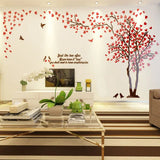 Big size Lovers Tree Acrylic Wall Stickers for Living room TV Sofa  Wall 3D art Decoration Accessories Home decor