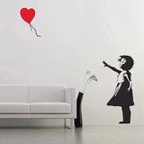 Banksy Wall Decal, Balloon Girl Inspired  - Banksy  Vinyl Wall Art Sticker ,free shipping A2064