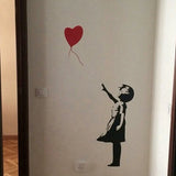 Banksy Wall Decal, Balloon Girl Inspired  - Banksy  Vinyl Wall Art Sticker ,free shipping A2064