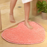 1pcs home decor fluffy 48*58cm love heart shape non-slip bath mats bathroom carpet set 7 colors shower mat toilet bathroom rugs