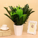 1 Bunch 18 Heads Artificial Silk Plants Cycas Palm Tree Garden Home Decoration