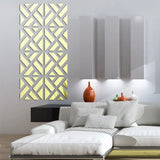 new wall stickers big 3d decor modern acrylic living home large mirror pattern surface  diy real  wall sticker