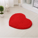 1pcs home decor fluffy 48*58cm love heart shape non-slip bath mats bathroom carpet set 7 colors shower mat toilet bathroom rugs