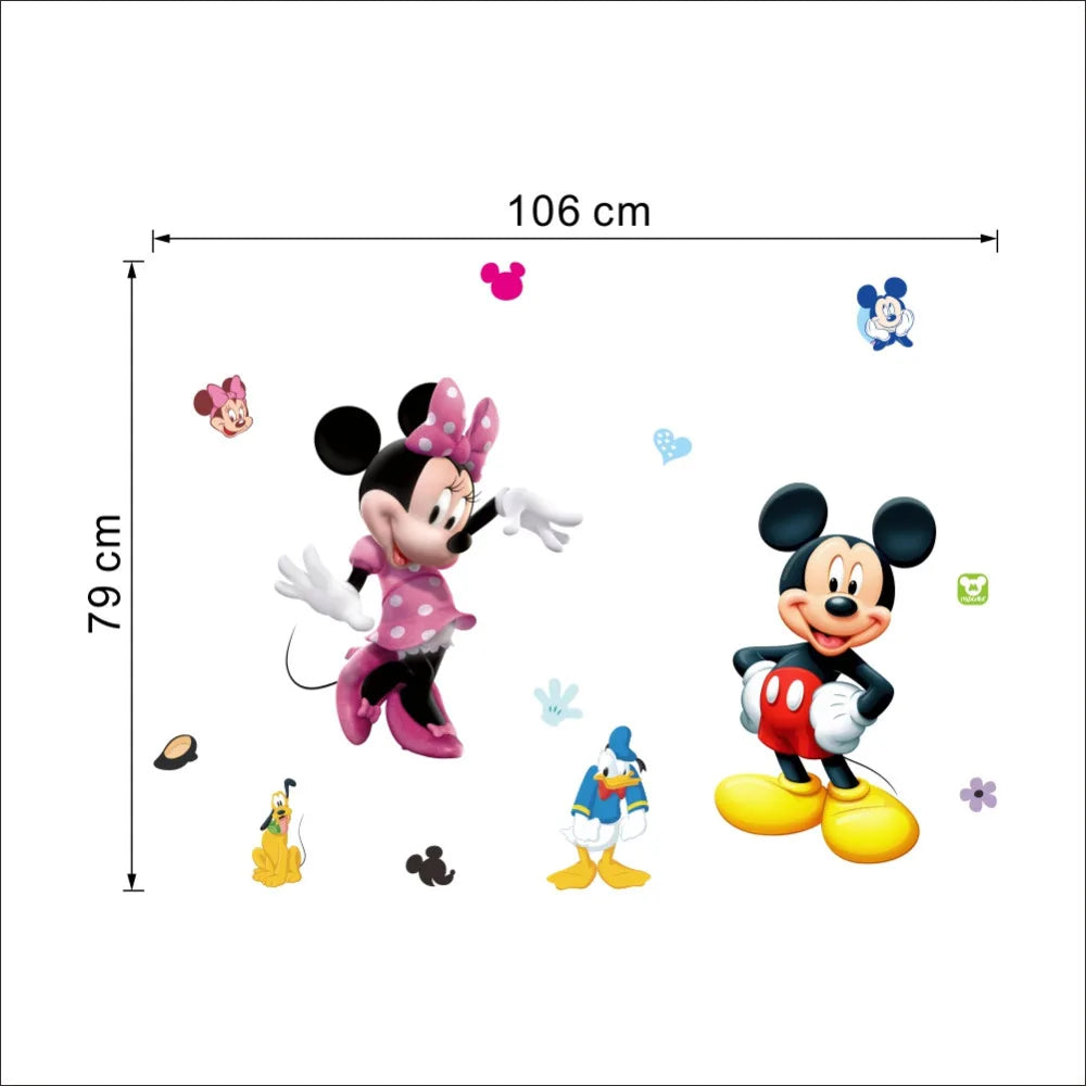 Mickey Mouse Clubhouse 3D Effect Window Wall Sticker – Vinyl Decal For Kids' Bedroom, Multi-Colored, 33cm