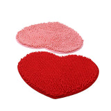 1pcs home decor fluffy 48*58cm love heart shape non-slip bath mats bathroom carpet set 7 colors shower mat toilet bathroom rugs