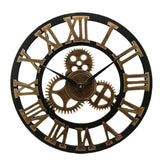 Creative retro wall clock fashion wall clock decorative gear wall clock living room wall clock