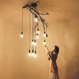 DIY Pendant lights Modern Retro Hanging Lamps Edison Bulb Fixtures Spider Ceiling Lamp Fixture Light for Living Room Home Decor