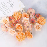 16Pcs/Bag Rose Artificial Flowers Silk Fake Flowers for Home Decor Wedding Party Decoration Bride Bouquet DIY Wreath Accessories