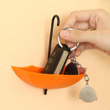 Adhesive Bathroom Wall Sticker Kitchen Decor Hook Creative Umbrella Shape Key Hanger Cute Bag Holder Living Room Home Decoration