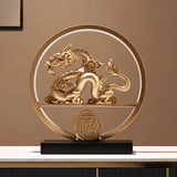 New Chinese style golden dragon decorations, home crafts, living room decorations, housewarming and moving gifts