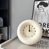 Ins Korean Bubble Cream Silent Clock Desktop Decorative Small Clock Nordic Bedside Oranment for Bedroom Office Girls Gifts