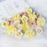 16Pcs/Bag Rose Artificial Flowers Silk Fake Flowers for Home Decor Wedding Party Decoration Bride Bouquet DIY Wreath Accessories