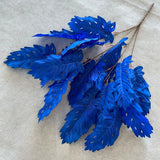 Artificial Plants Silk Leaves Blue Wedding Decoration Flower Arrangement Bouquet INS Popular Colorful Fake Plant Leaf Home Decor